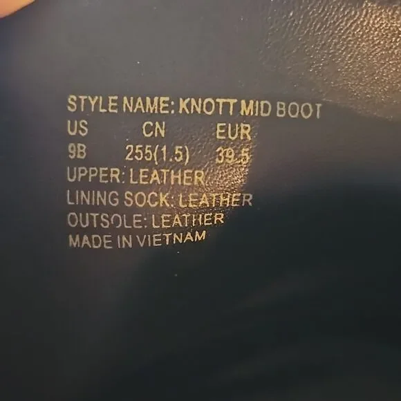 Tan Kate Spade Knott Mid Boot - 9 - Picture 5 of 7